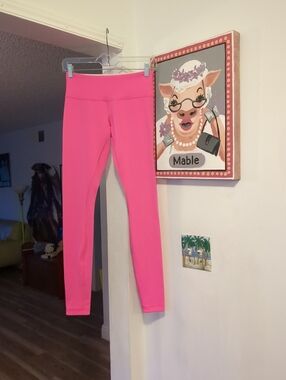 Lululemon Leggings Womens 4 Bright Hot Bubblegum Pink Full Length